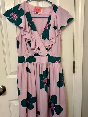 kate spade pink and green floral dress